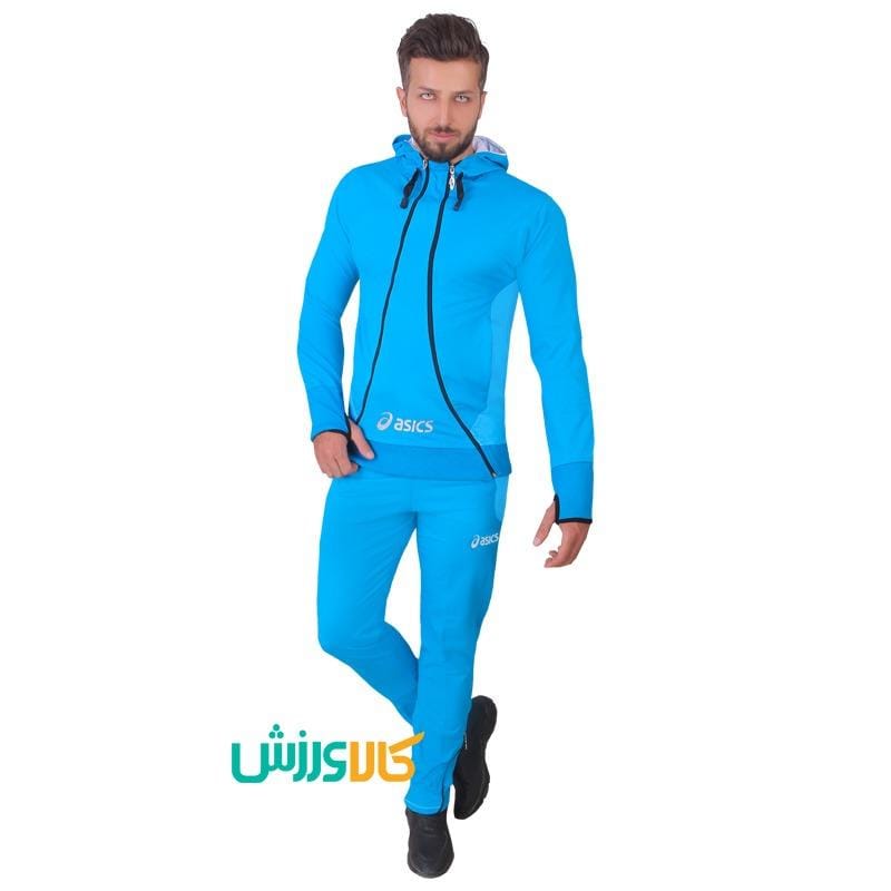 گرمکن شلوار ۲ زیپ اسیکس آبی