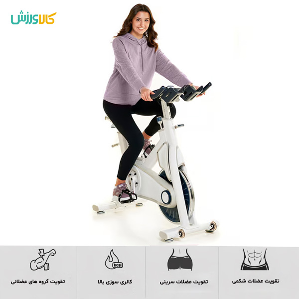 لاغری بدن با دوچرخه ثابت در خانه 