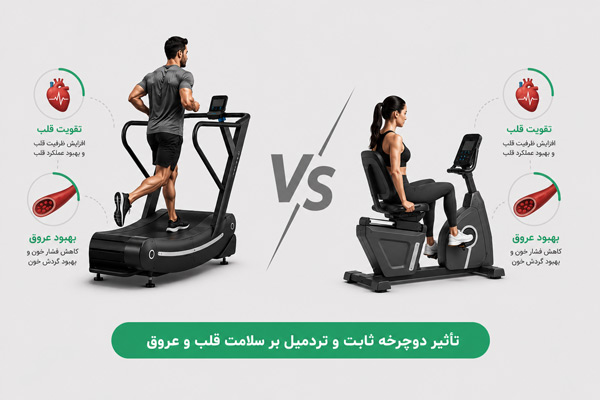 تاثیر دوچرخه ثابت و تردمیل روی قلب